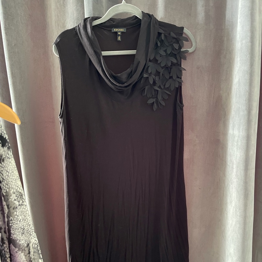 ESCADA. Black cowl neck Dress